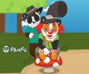 пазл Panfu клоун сидел на грибы, а еще раздражает панды